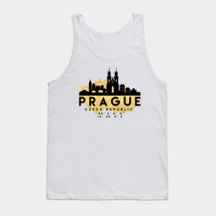 Prague Czech Republic Skyline Map Art Tank Top